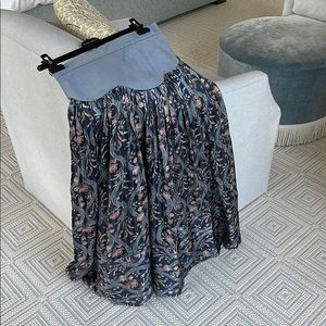 Alemais Blue Floral Maxi Skirt